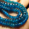 15 inches Full Strand Gorgeous - NEON BLUE APATITE - FacetedRondell Beads size - 3 - 6 mm approx If you have any questions, do not hesitate feel